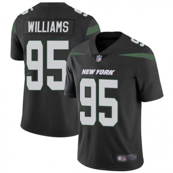 Men New York Jets #95 Quinnen Williams Nike Black Vapor Limited NFL Jersey->new york jets->NFL Jersey